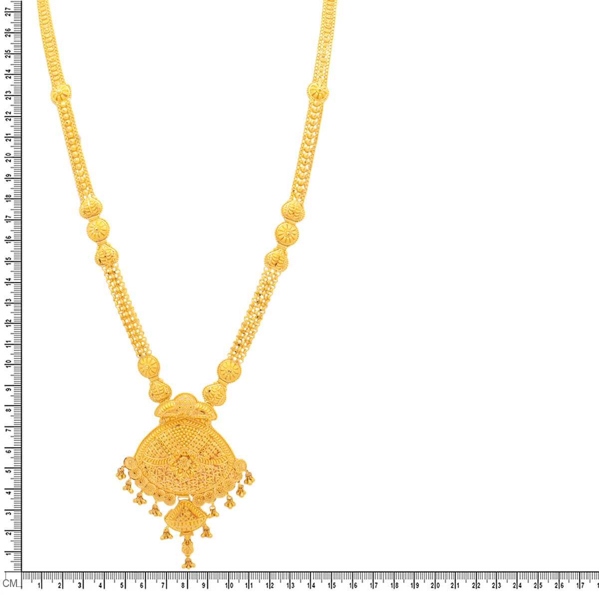 Pristine Charm Long Gold Necklace
