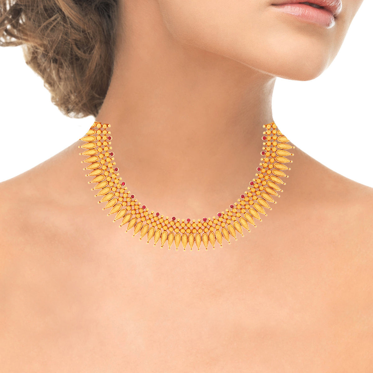Captivating Classy Gold Short Necklace
