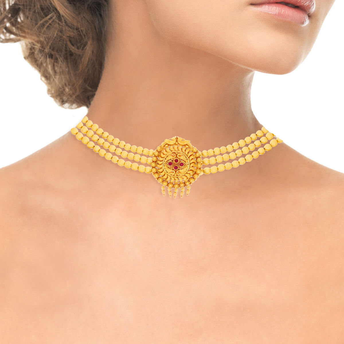 Vibrant Charm Gold Choker