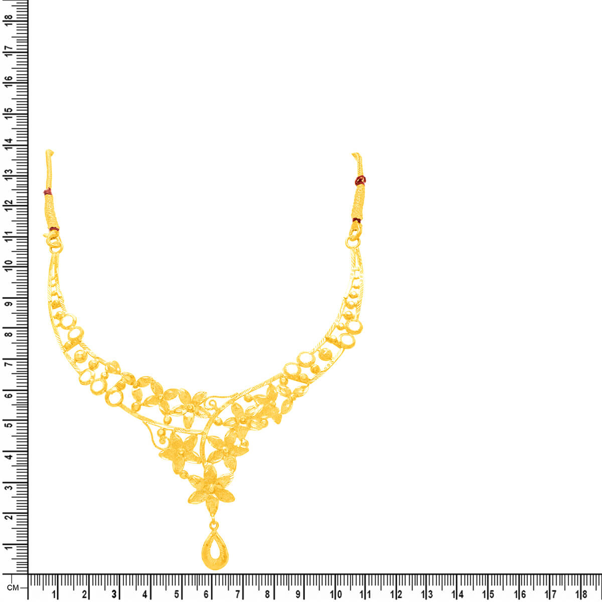 Golden Blossom Charm Gold Short Necklace
