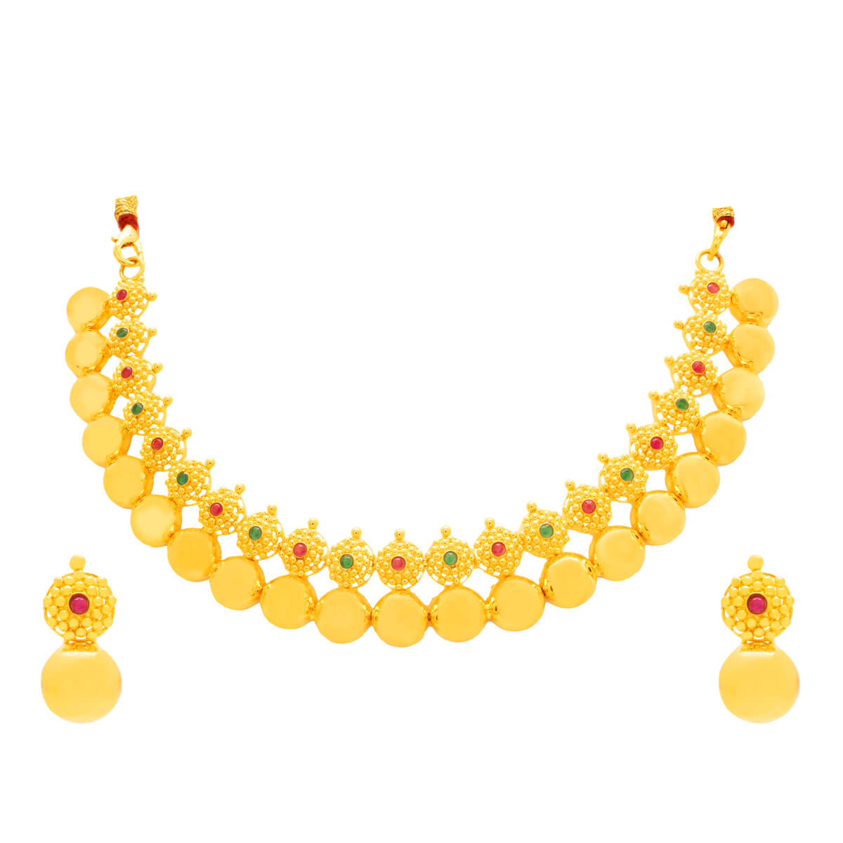 Gold Short Necklace with Minimalist Glow