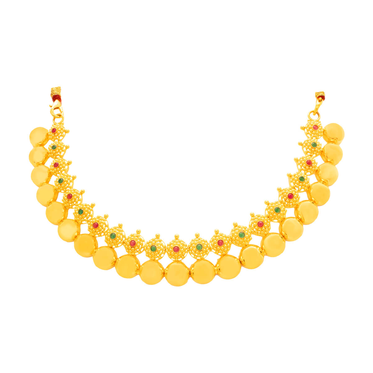 Gold Short Necklace with Minimalist Glow