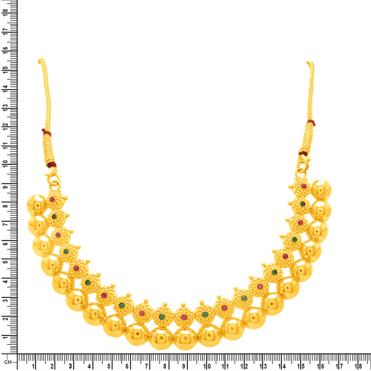 Gold Short Necklace with Modern Glow