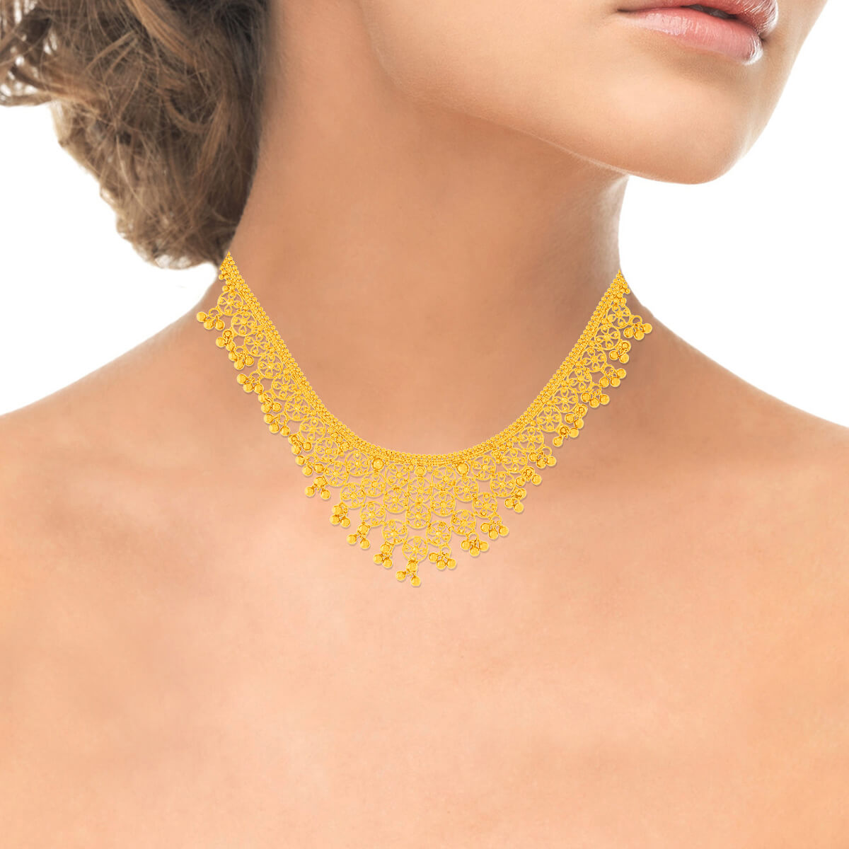Imperial Charm Gold Short Necklace