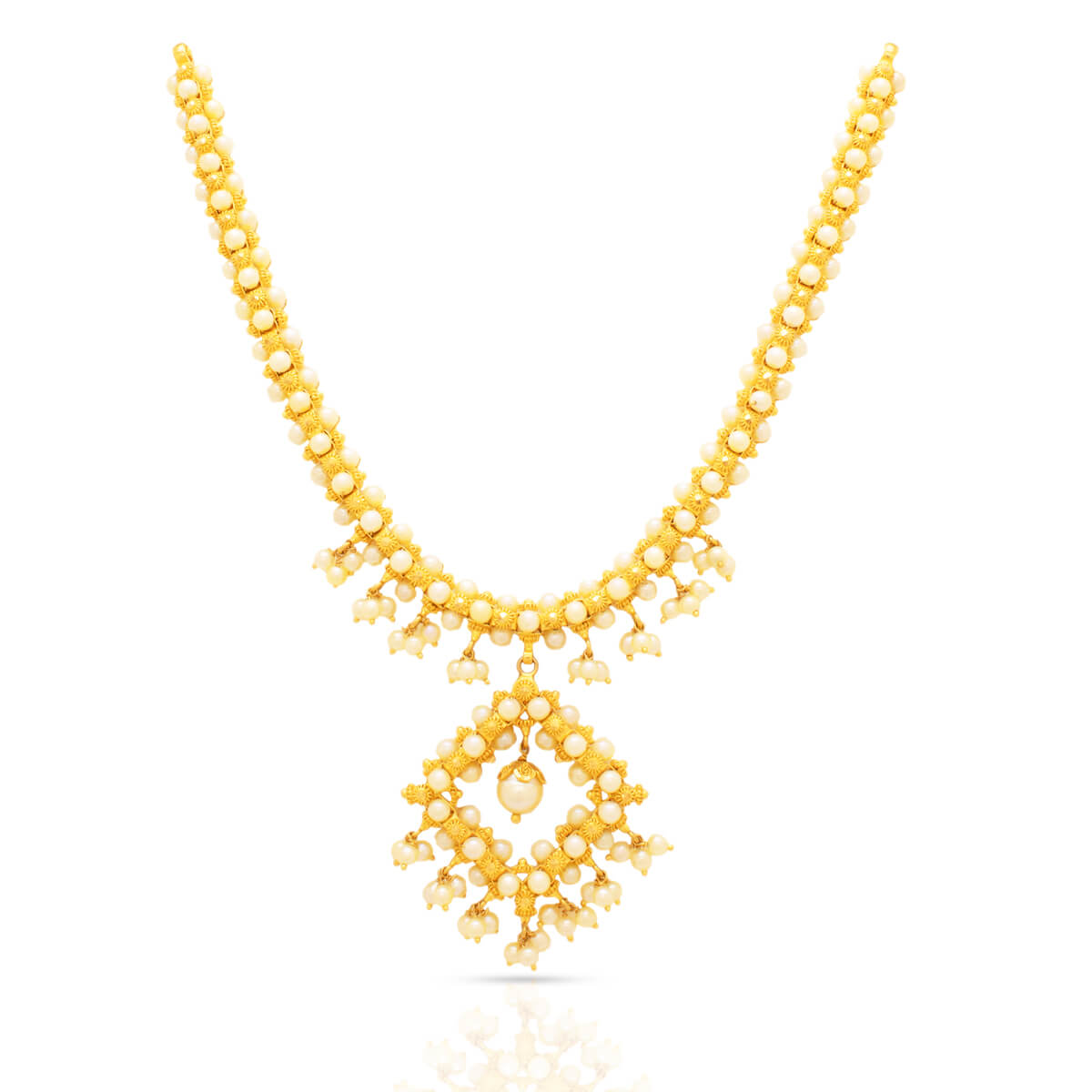 Royal Cuboid Gold Short Necklace