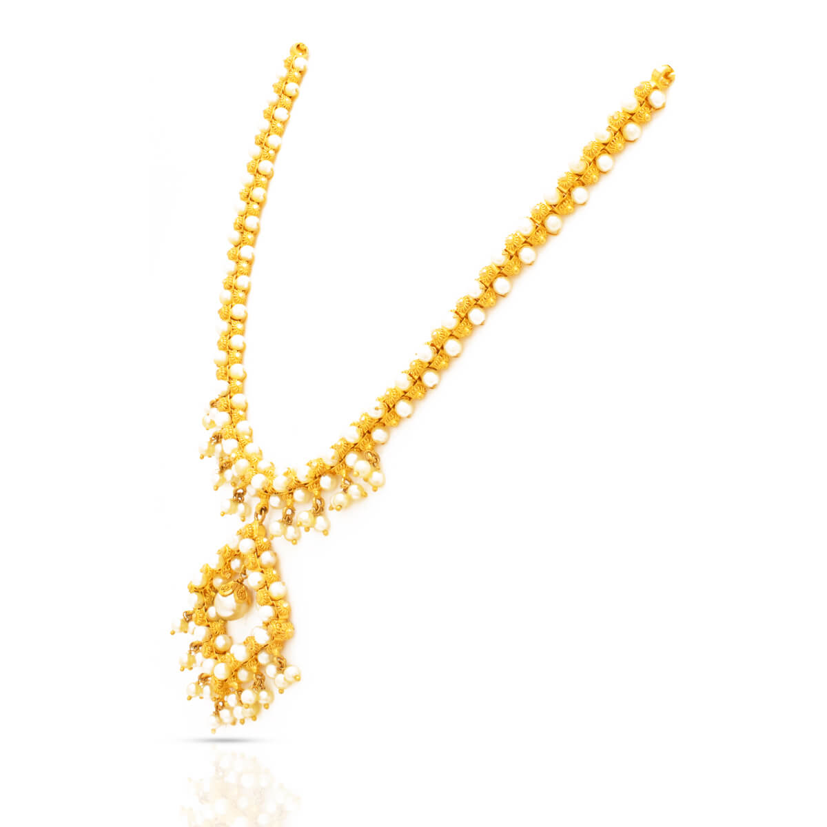 Royal Cuboid Gold Short Necklace