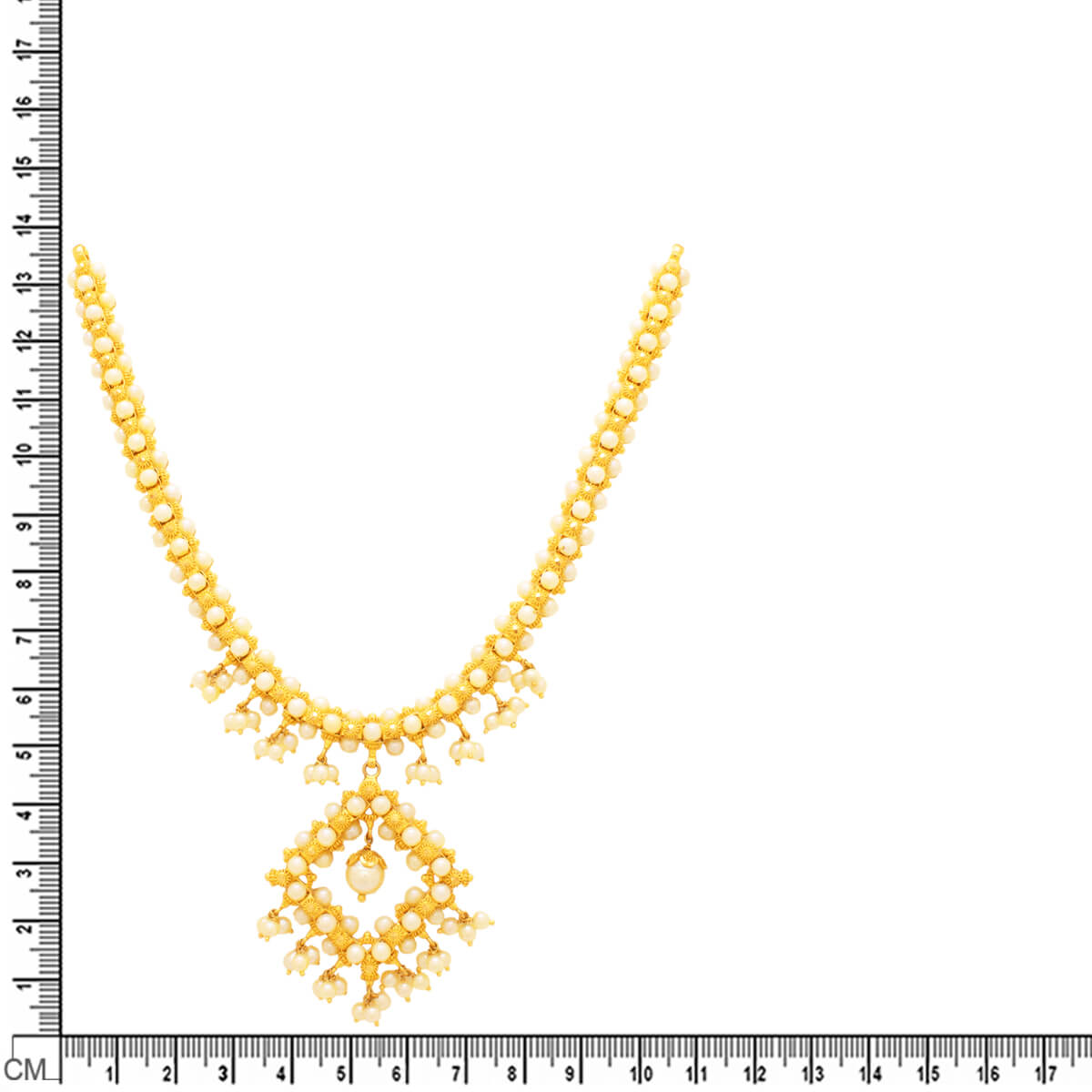 Royal Cuboid Gold Short Necklace