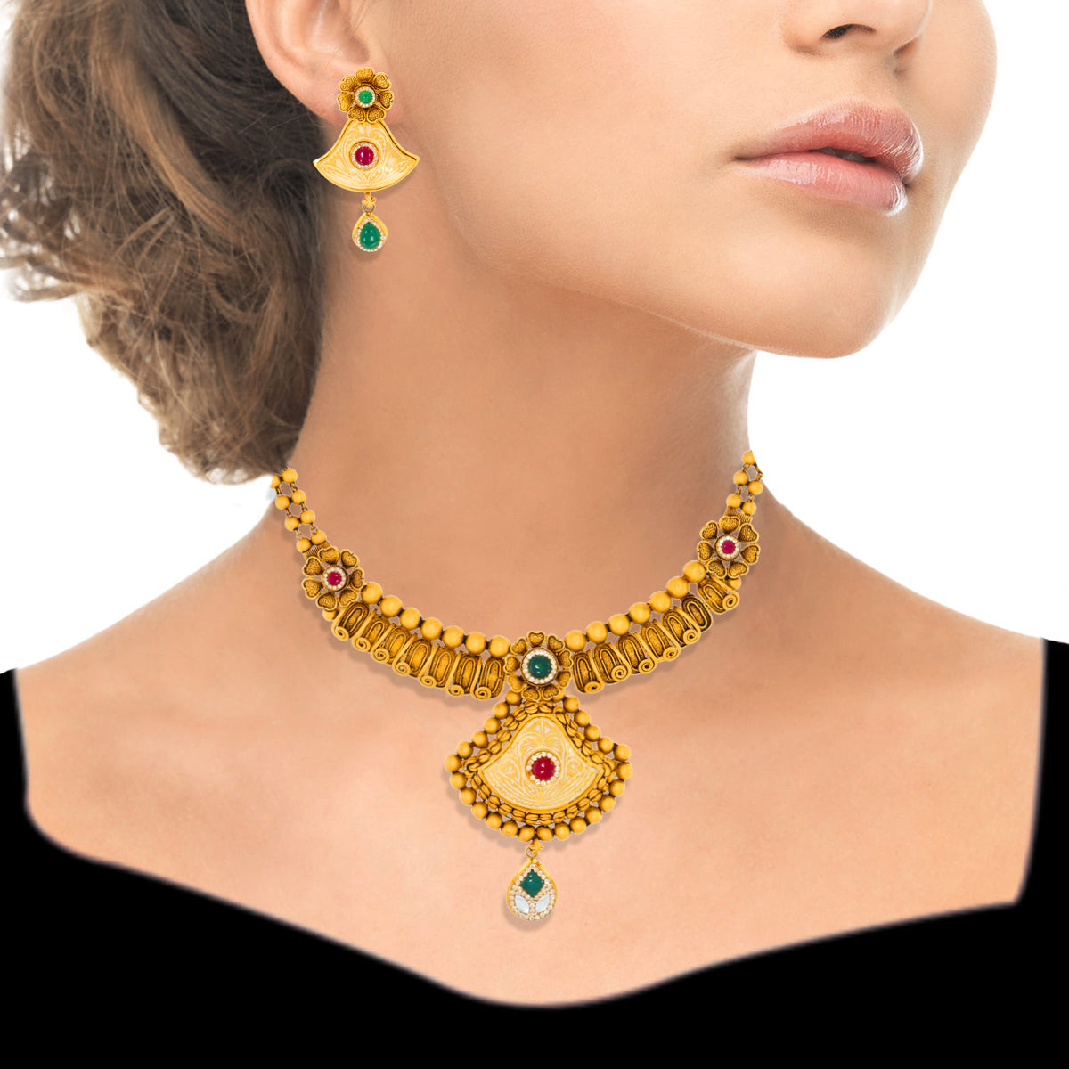 Vintage Opulence Wedding Gold Necklace