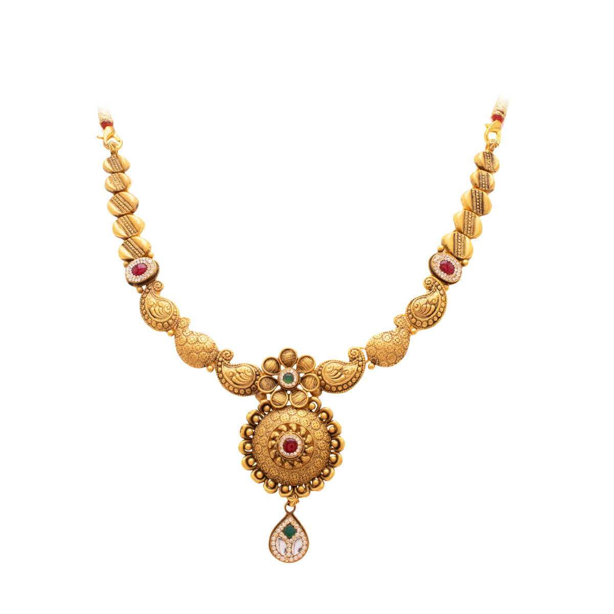 Gold Short Necklace with Classic Opulence