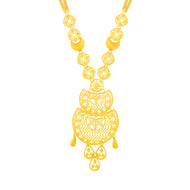 Contemporary Grace Long Gold Necklace