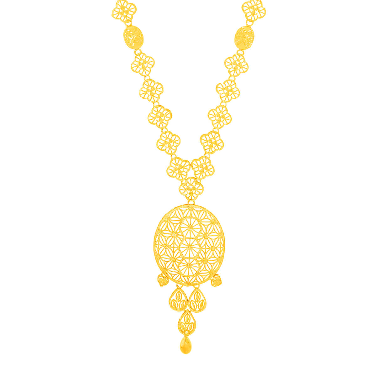 Captivating Elegance Long Gold Necklace