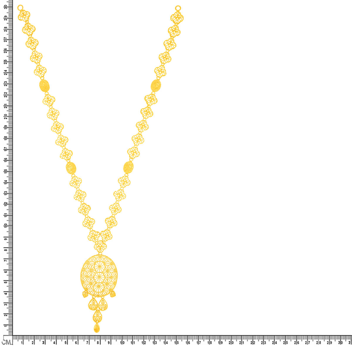Captivating Elegance Long Gold Necklace