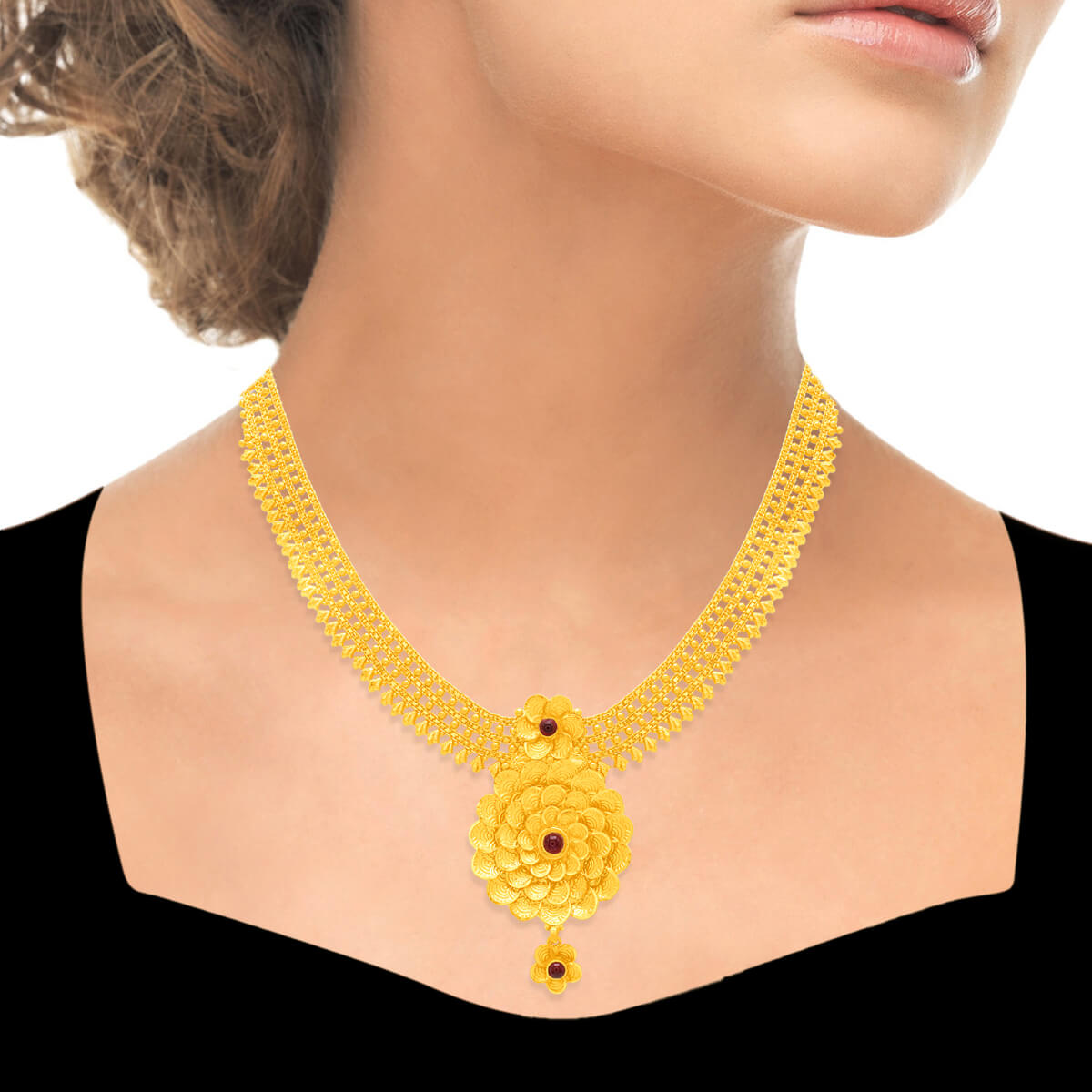 Classic Flora Grace Wedding Gold Necklace
