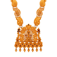 Wedding Gold Necklace with Antique Elegance