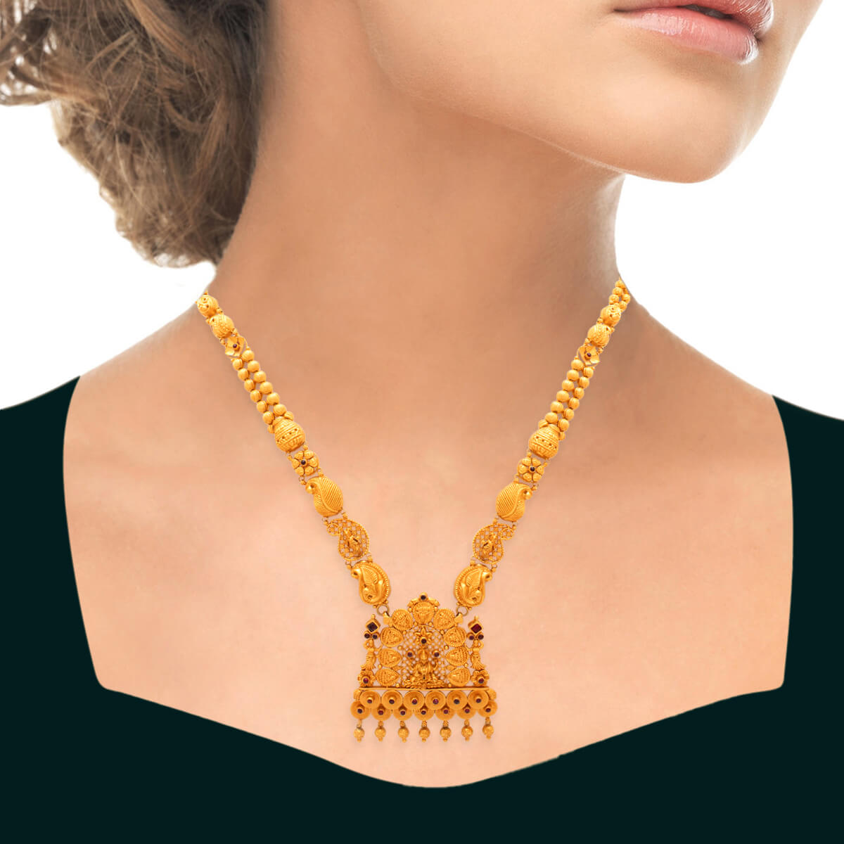 Wedding Gold Necklace with Antique Elegance
