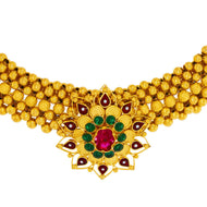 Chromatic Floral Elegance Gold Thushi