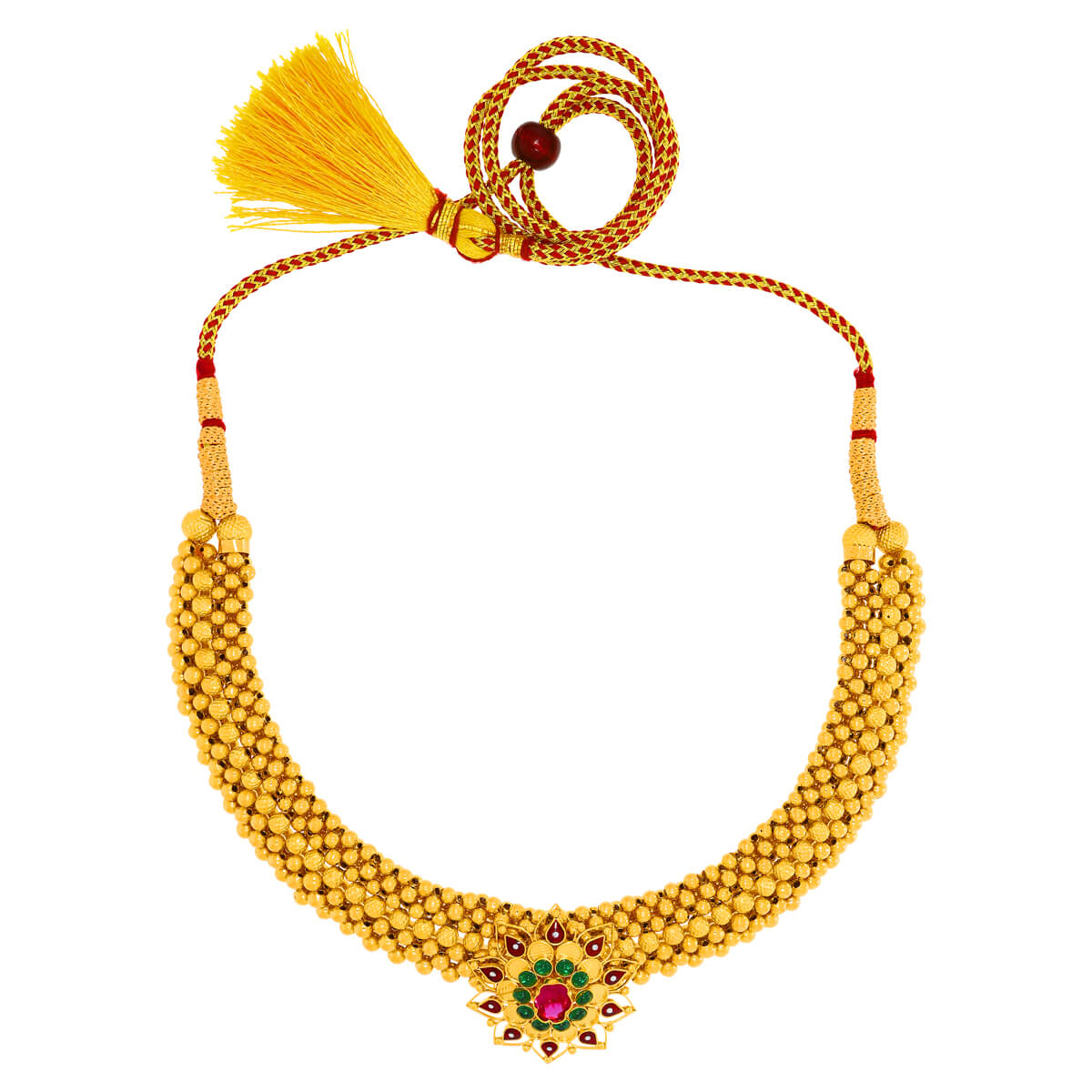 Chromatic Floral Elegance Gold Thushi