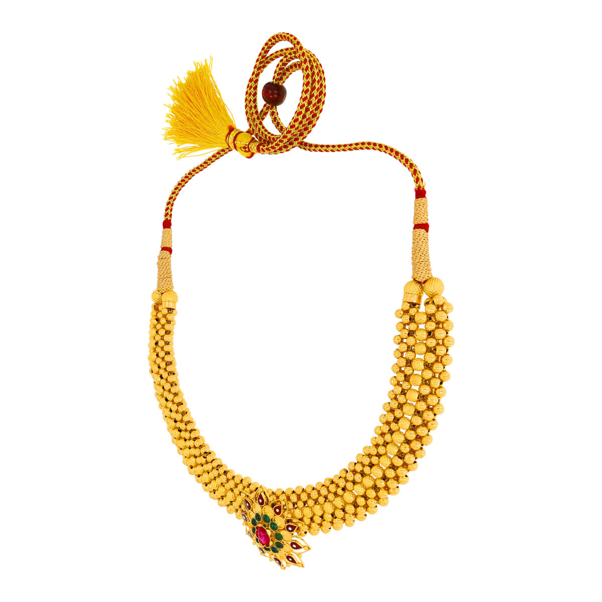 Chromatic Floral Elegance Gold Thushi
