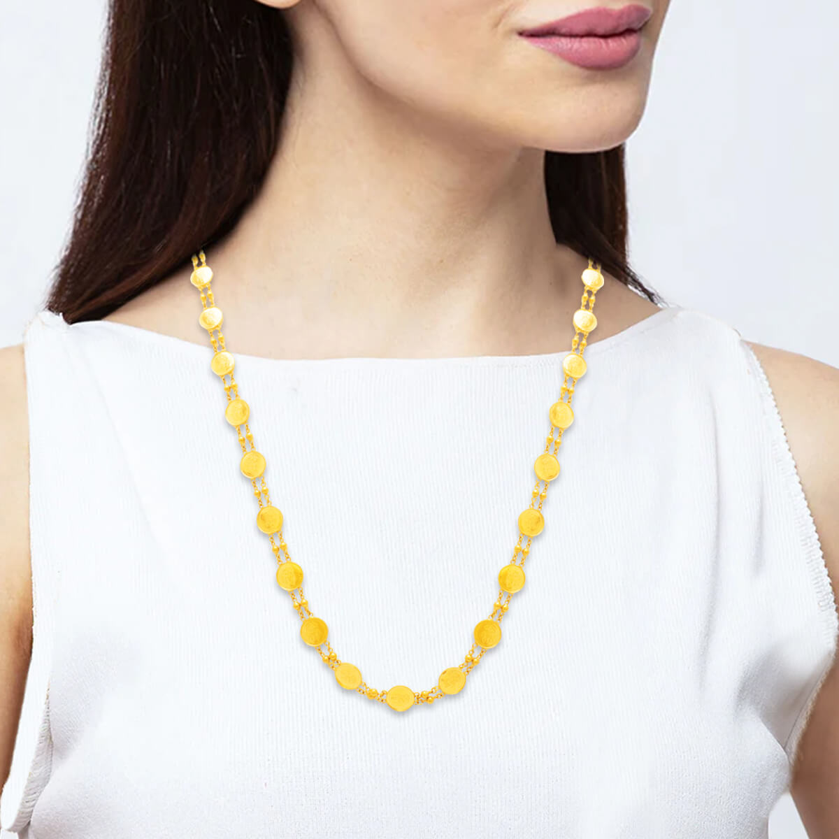 Gracile Gleam Long Gold Necklace