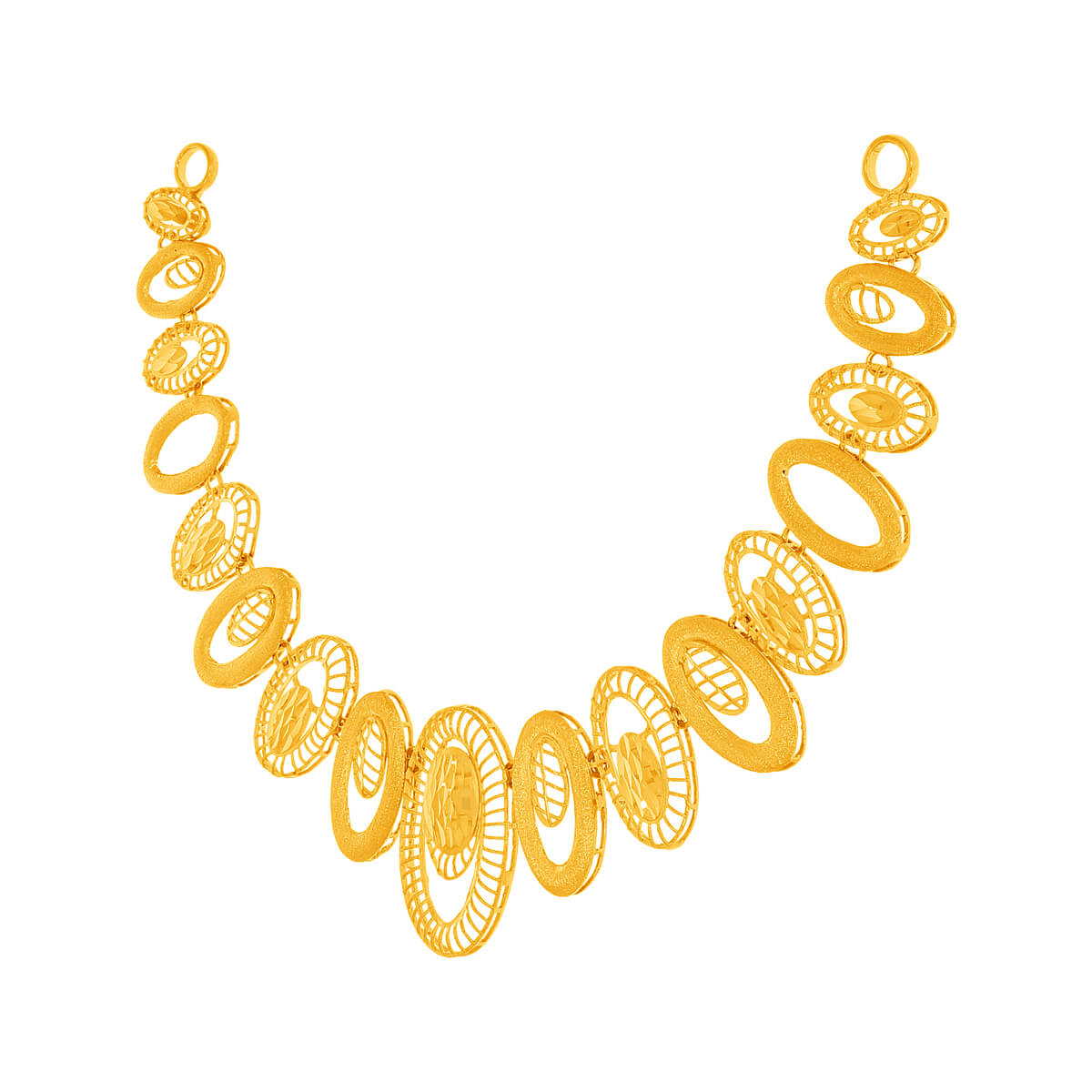 Alluring Oblong Grace Gold Short Necklace