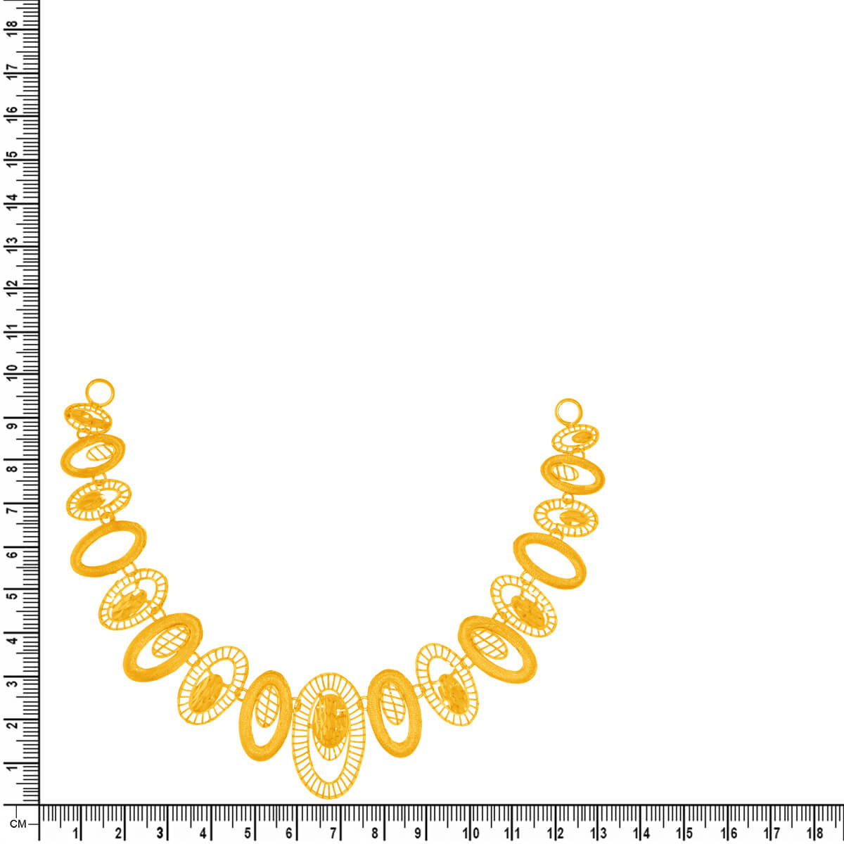 Alluring Oblong Grace Gold Short Necklace