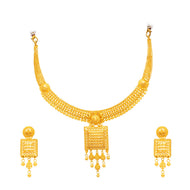 Majestic Bridal Grace Gold Necklace
