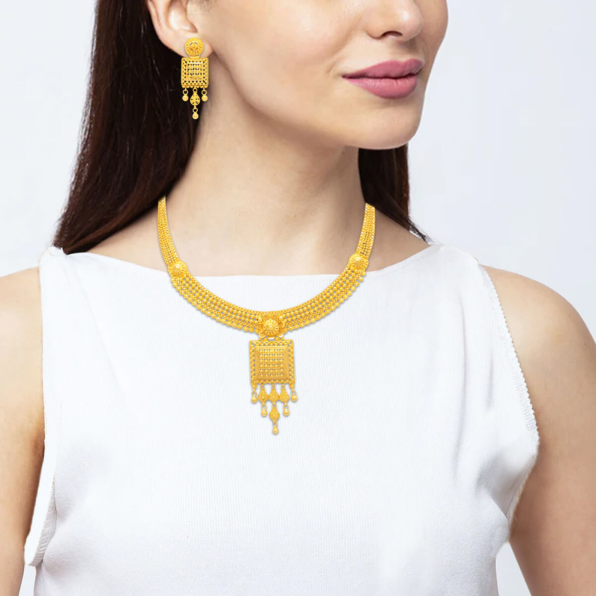 Majestic Bridal Grace Gold Necklace