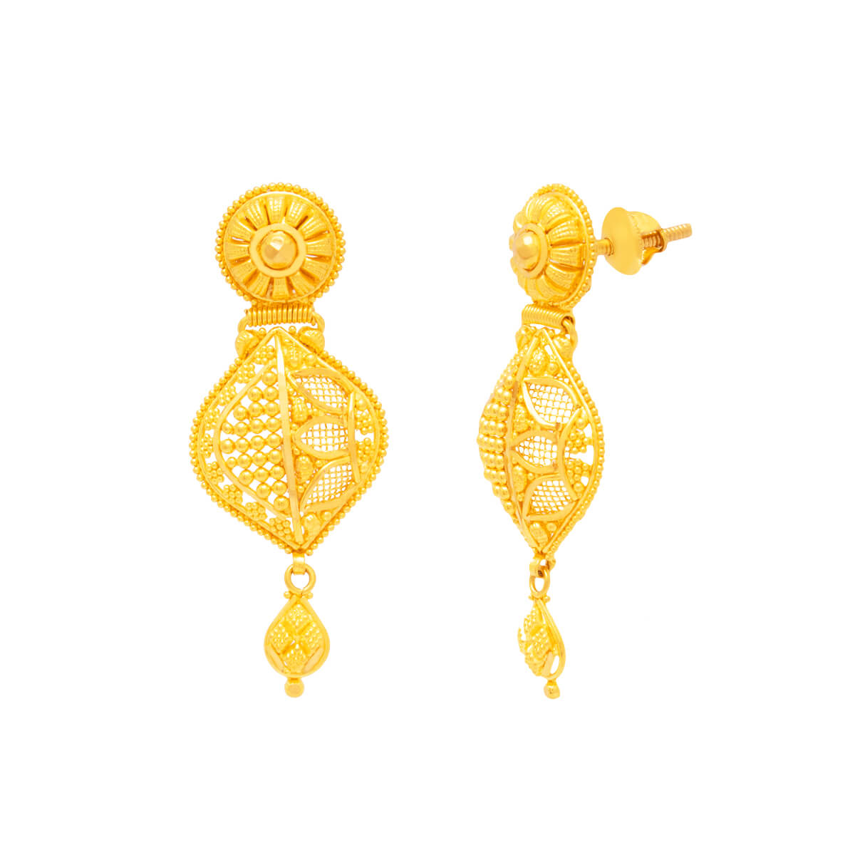 Royal Gleam Cuboid Gold Short Necklace