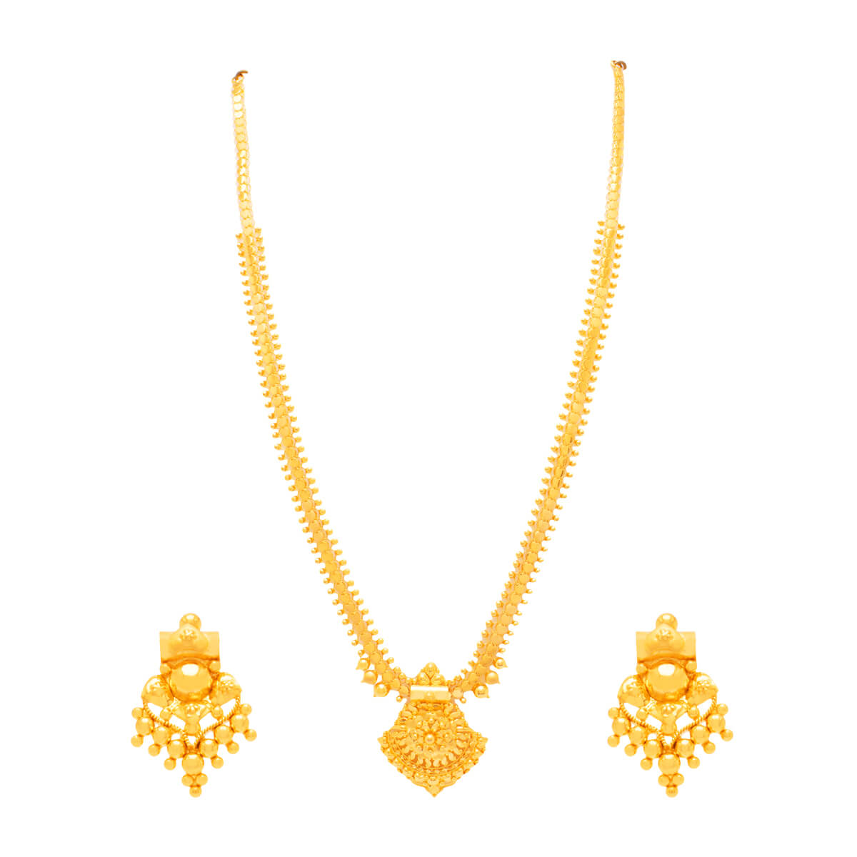 Gracefully Elegant Long Gold Necklace