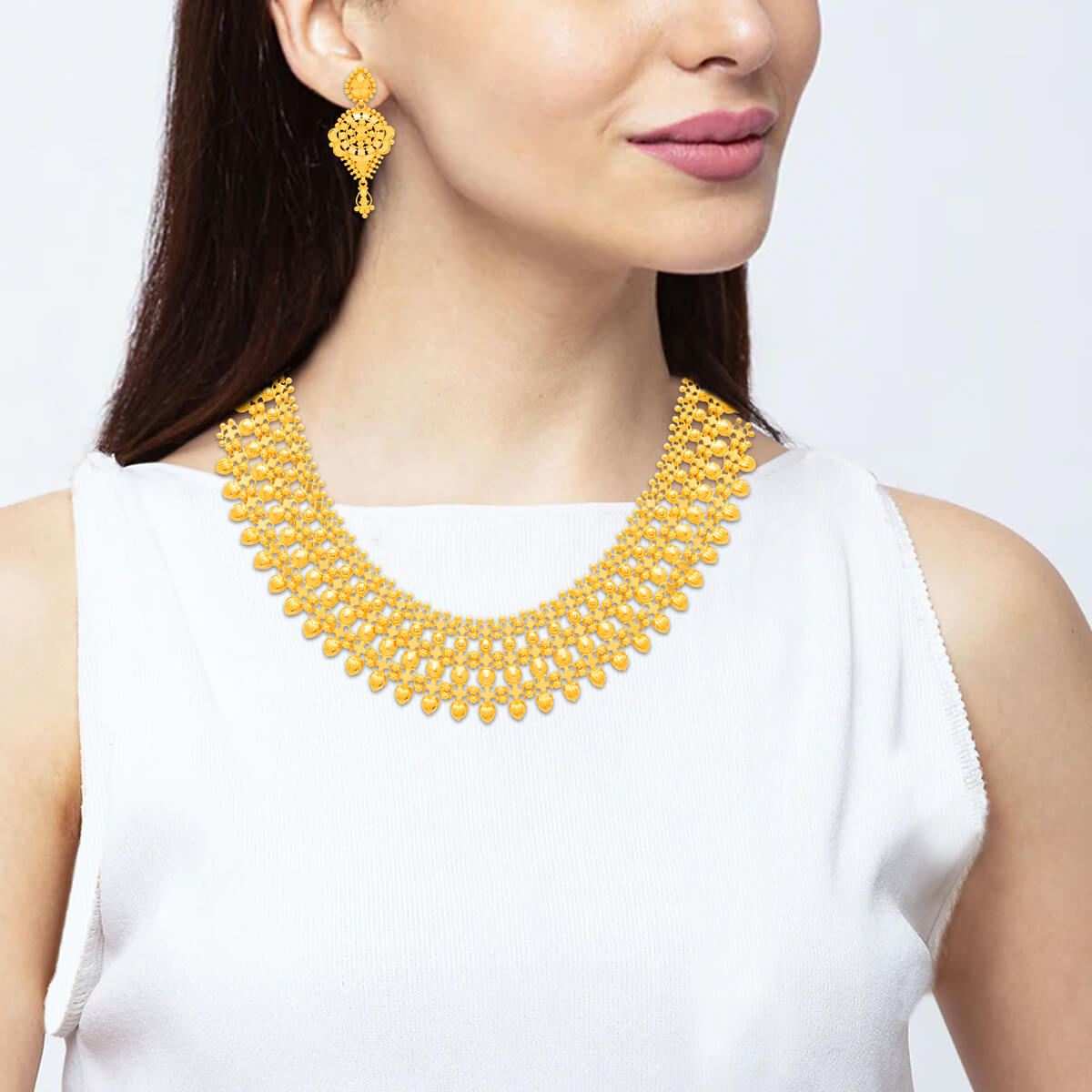 Timeless Grace Wedding Gold Necklace