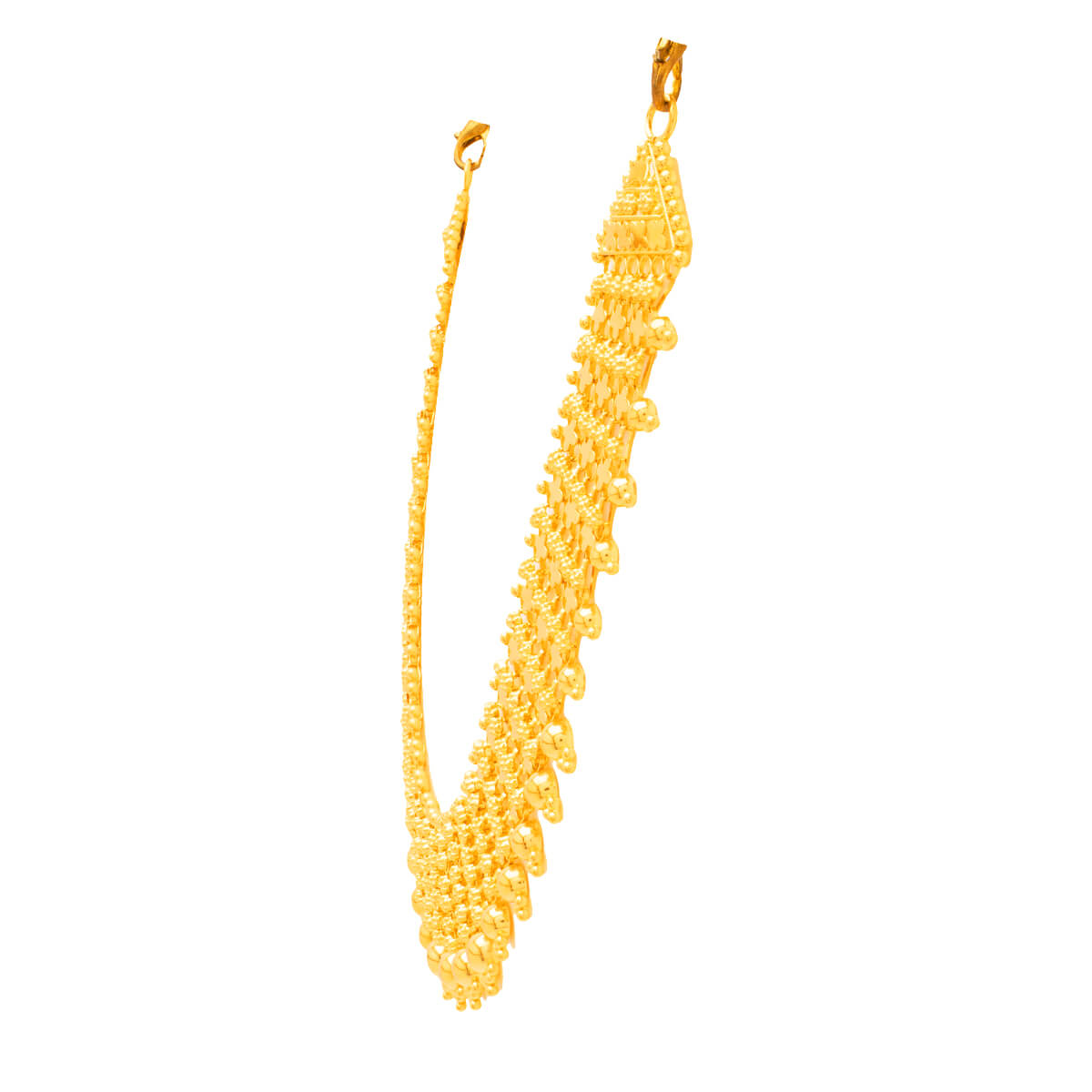 Gold Short Necklace with Regal Charm