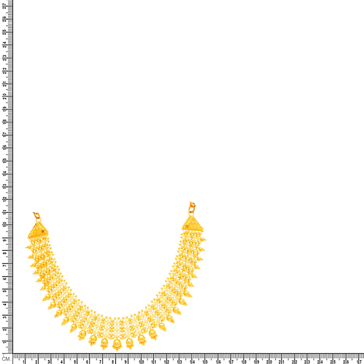 Gold Short Necklace with Regal Charm