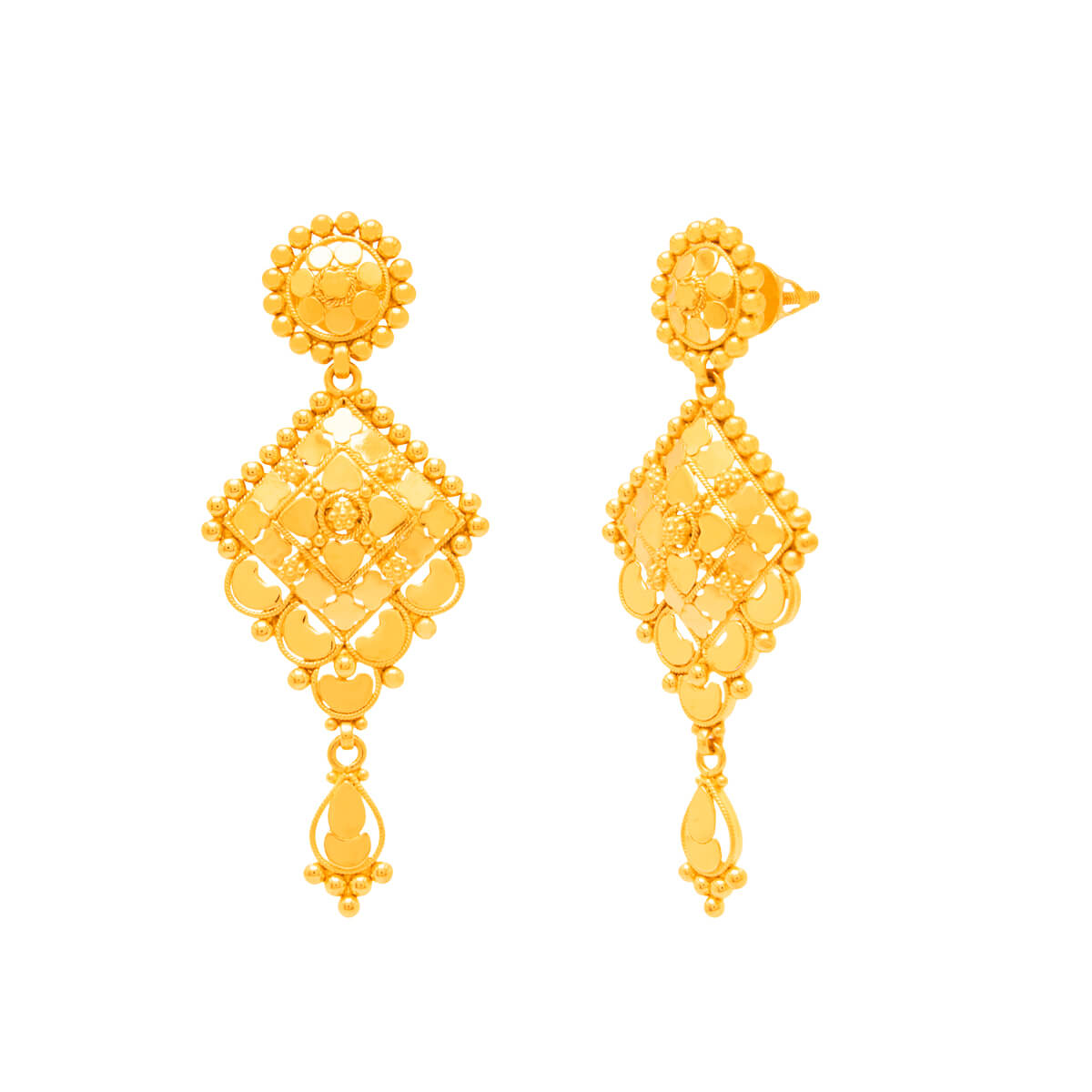 Gold Short Necklace with Regal Charm