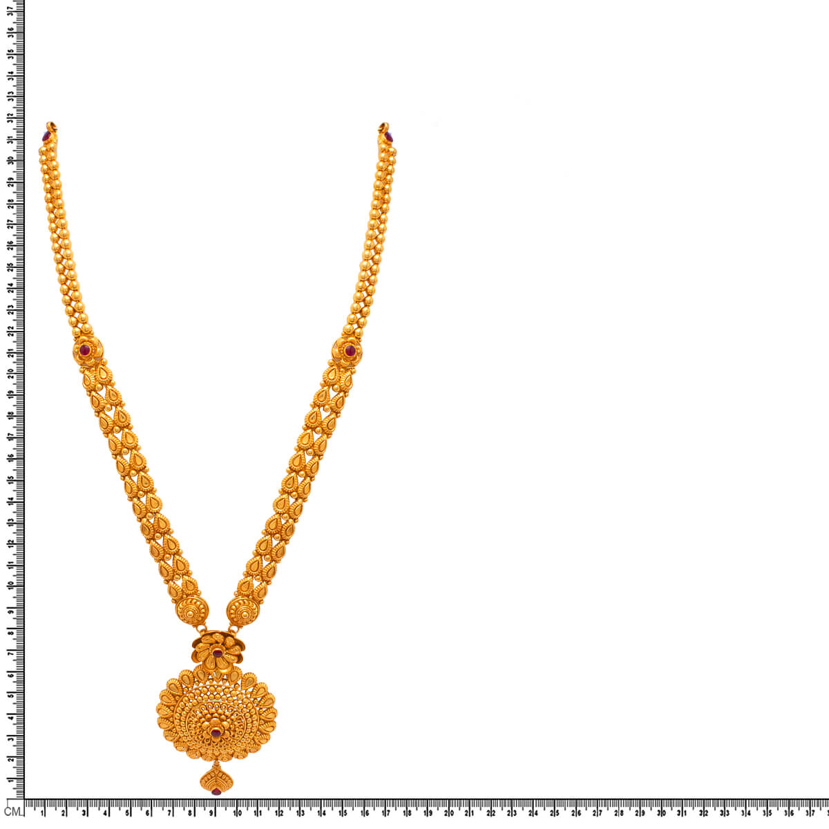 Regal Bloom Long Gold Necklace