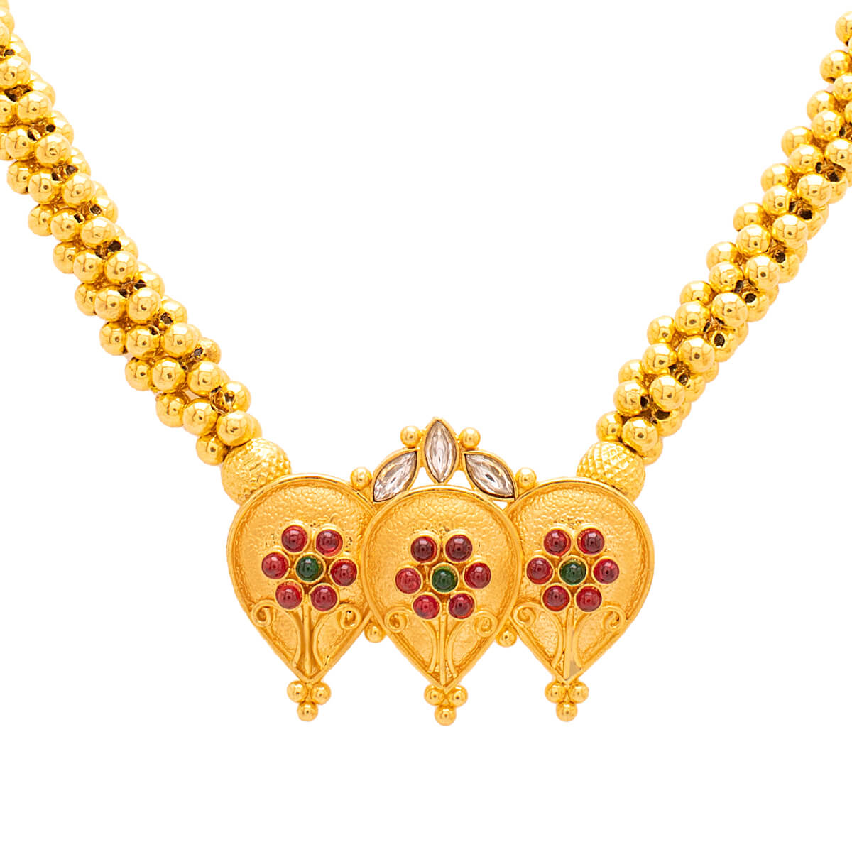 Opulent Blossom Gold Short Necklace
