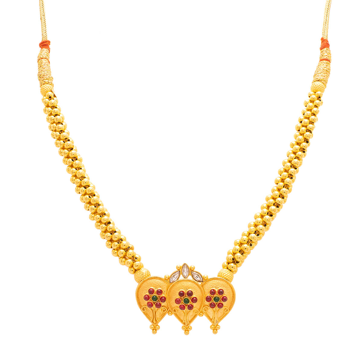 Opulent Blossom Gold Short Necklace