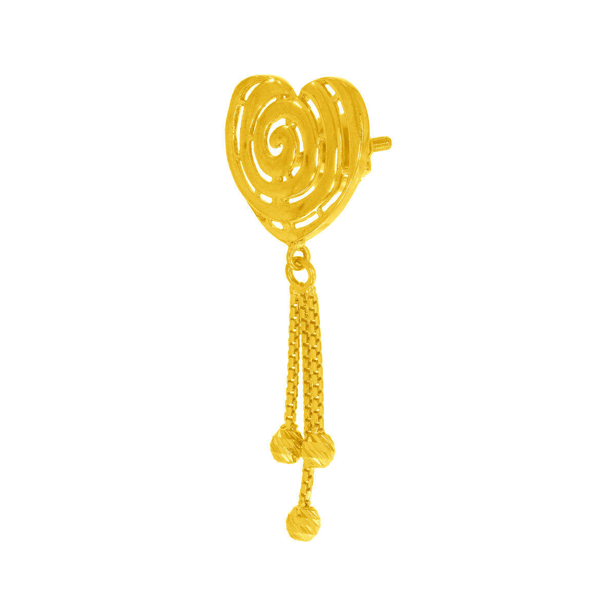 Charming Clover Gold Short Necklace and Earrings
