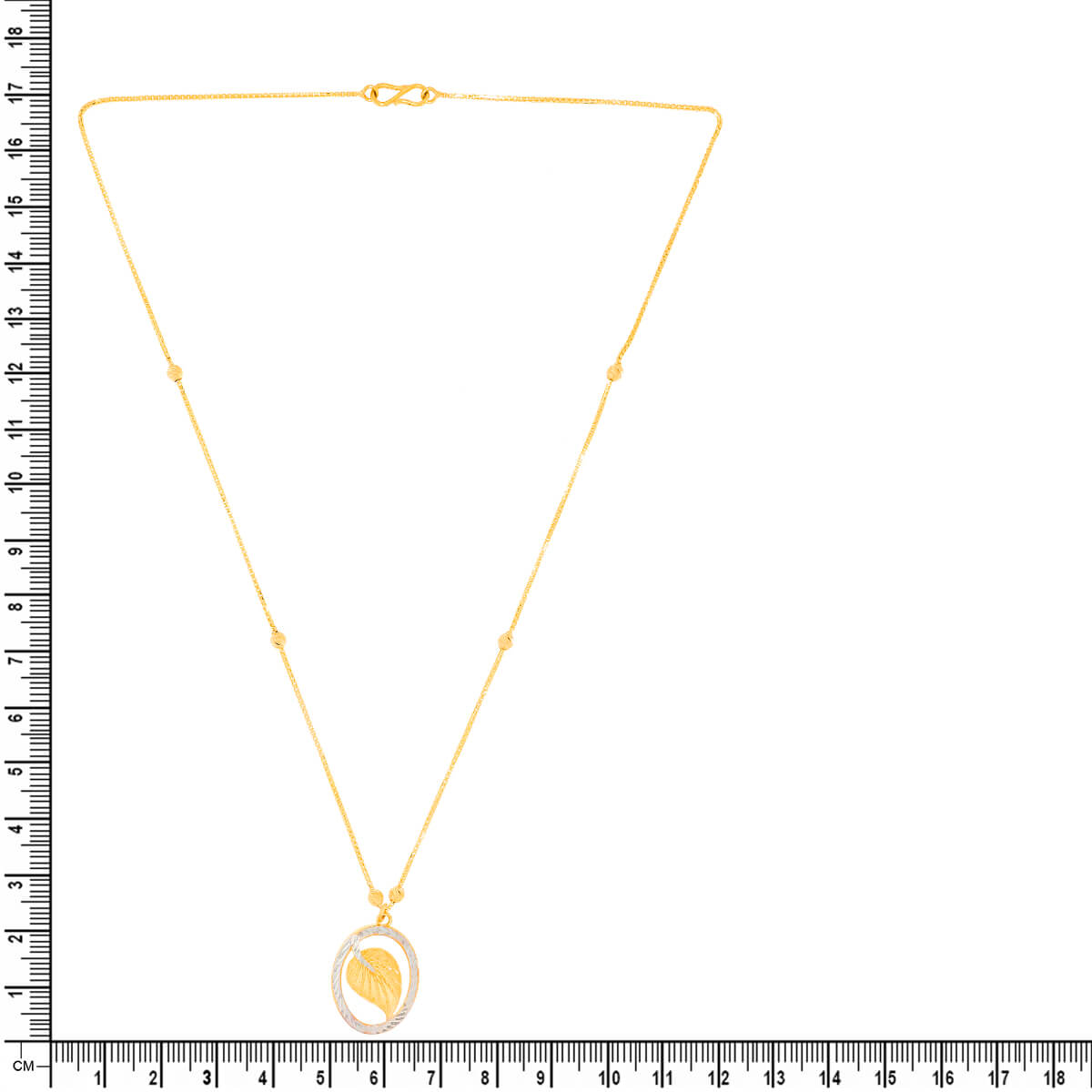 Leafy Charm Gold Short Necklace and Earrings