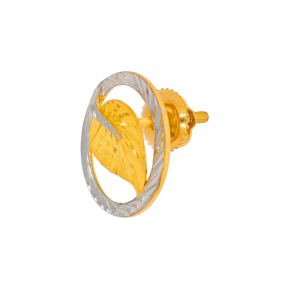 Leafy Charm Gold Short Necklace and Earrings