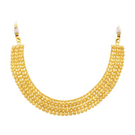 Bold Lustre Gold Short Necklace