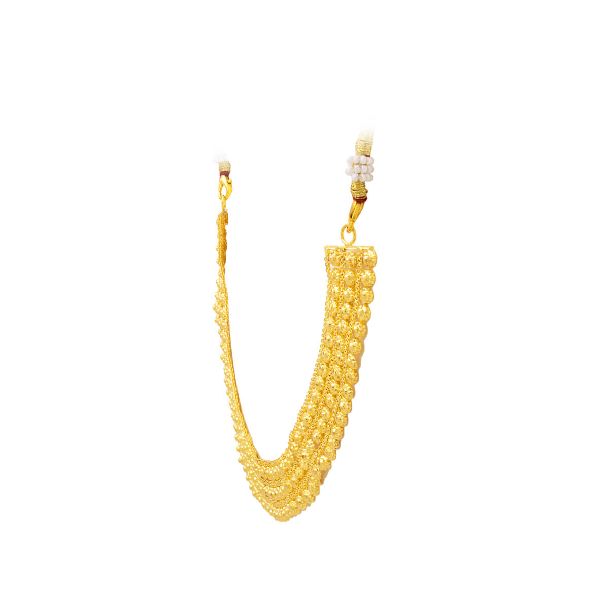 Bold Lustre Gold Short Necklace