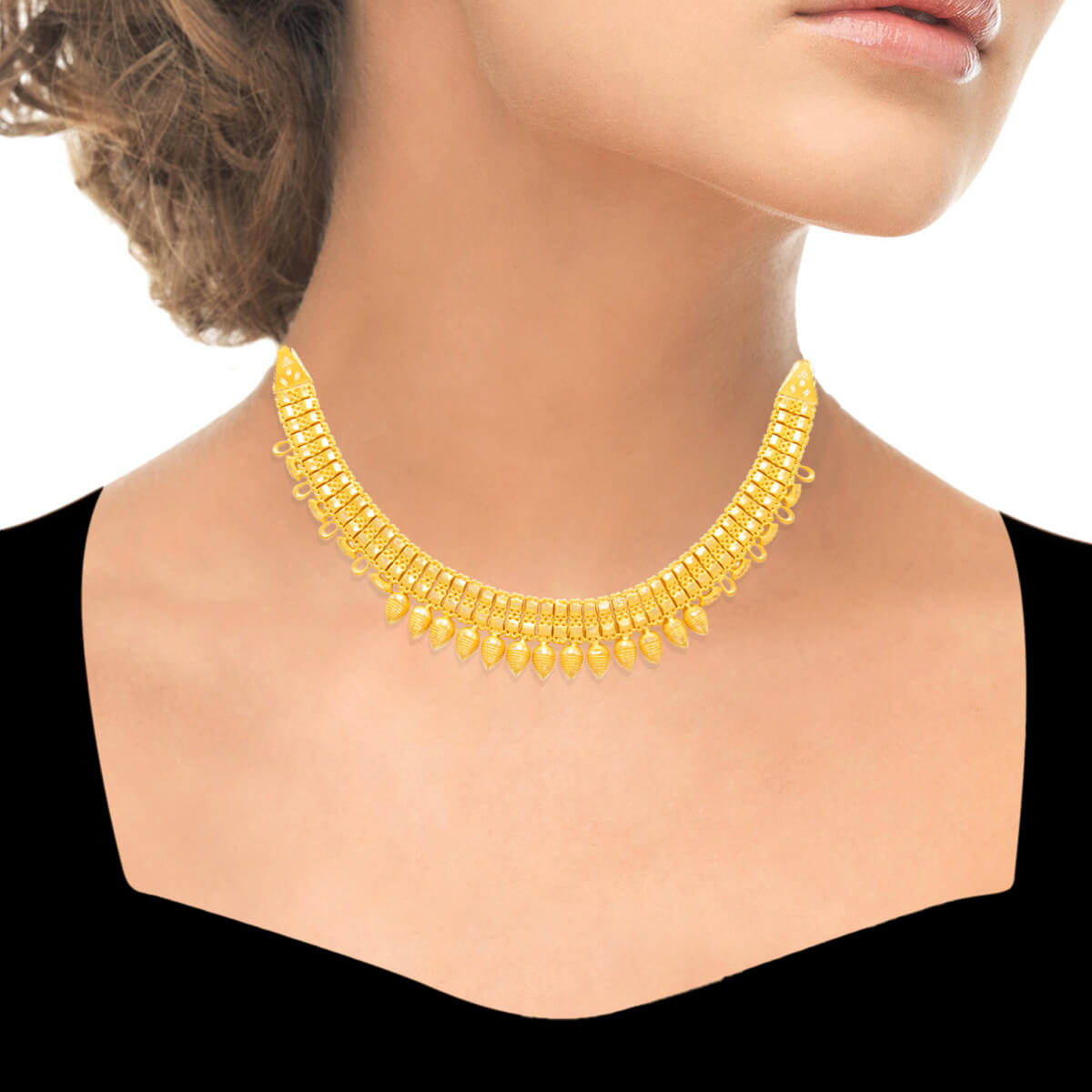 Urban Gleam Gold Short Necklace