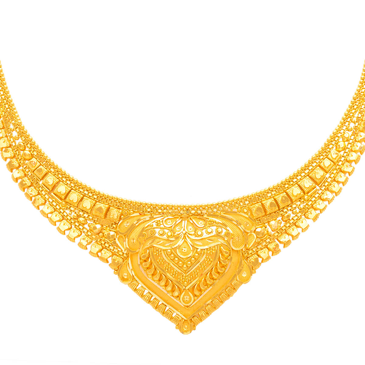 Elegant Royal Gold Short Necklace