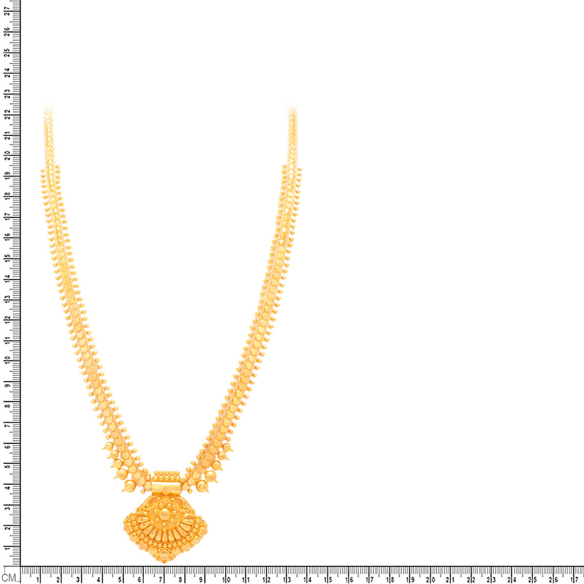 Captivating Hexa Bold Long Gold Necklace