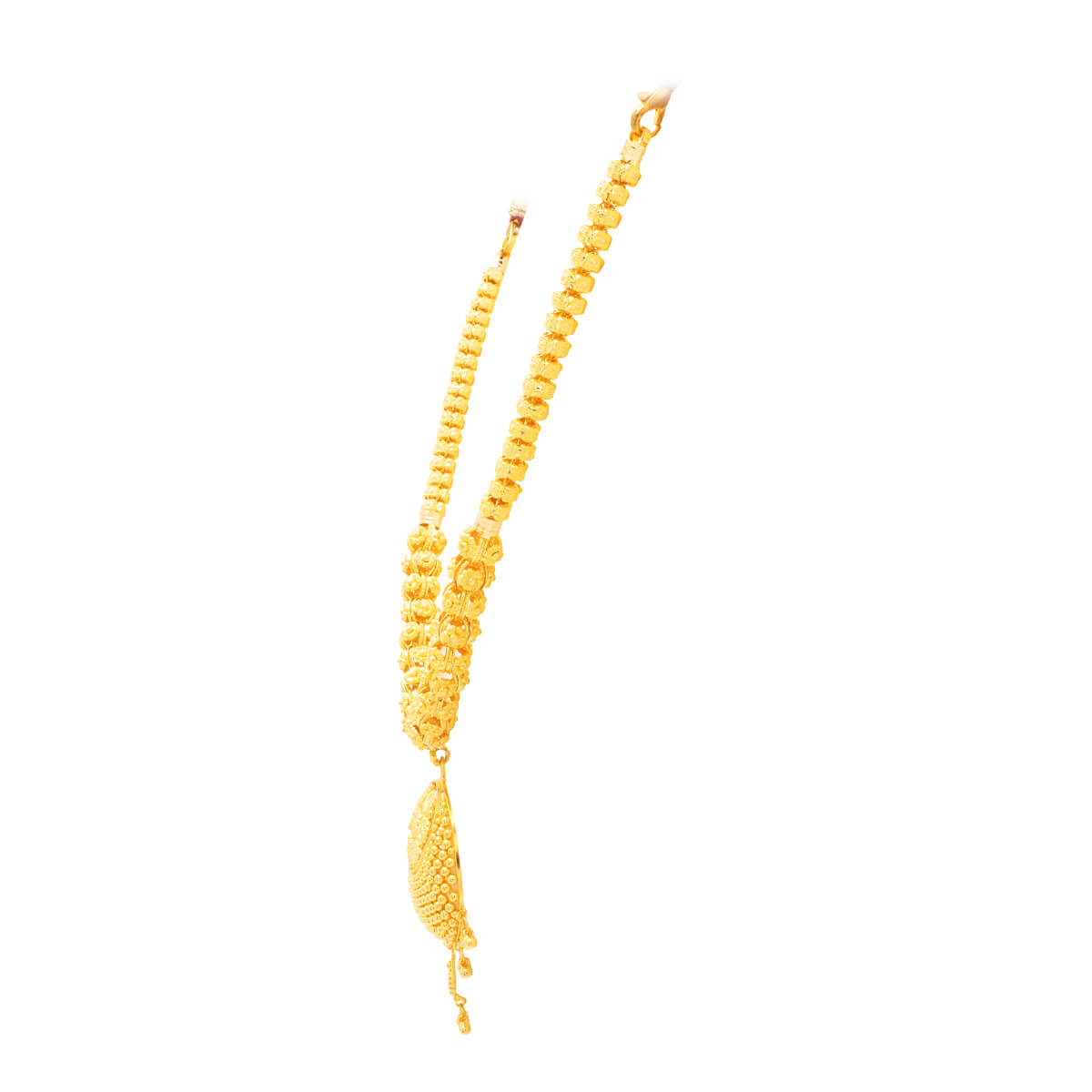 Spherical Golden Radiance Gold Short Necklace
