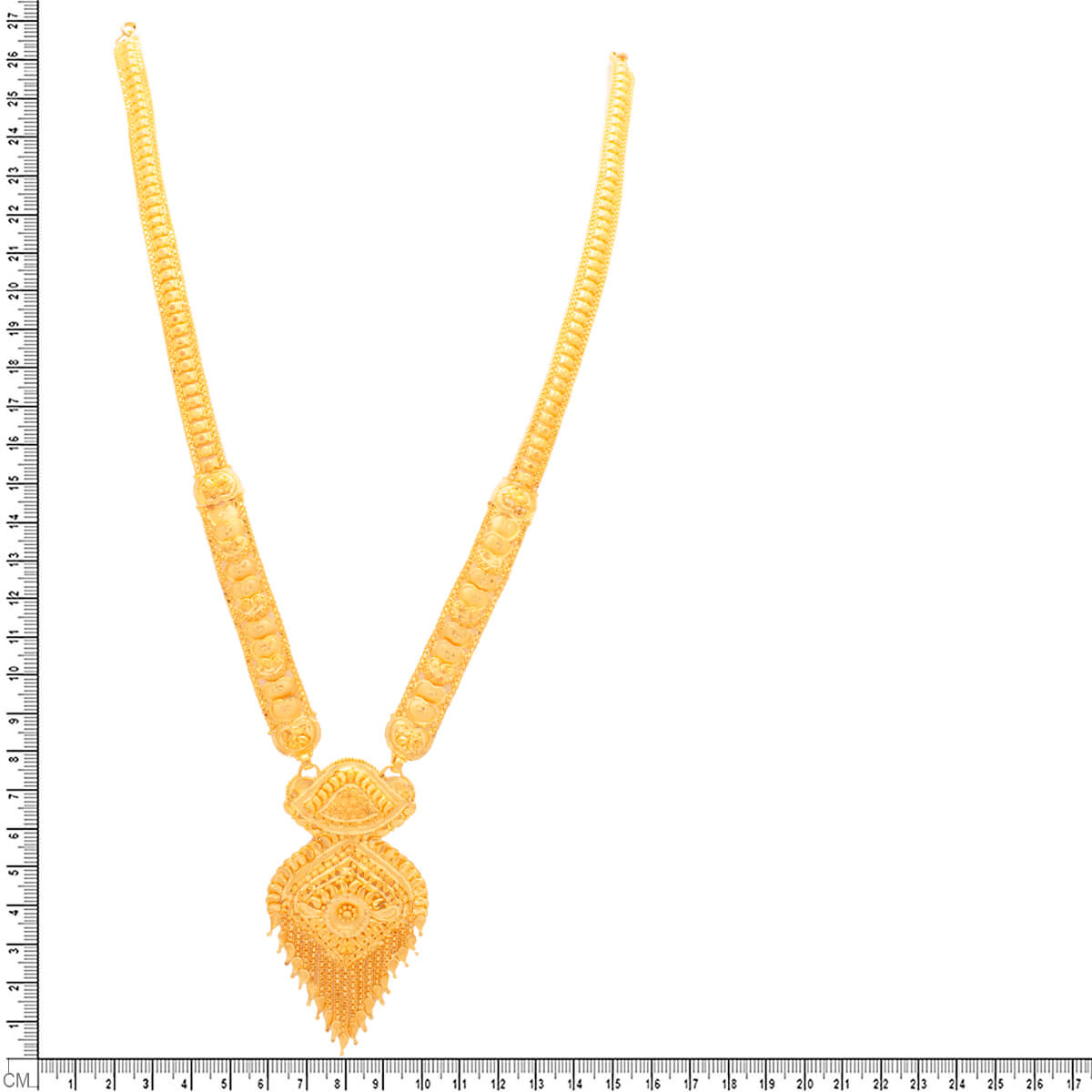Vintage Radiance Long Gold Necklace
