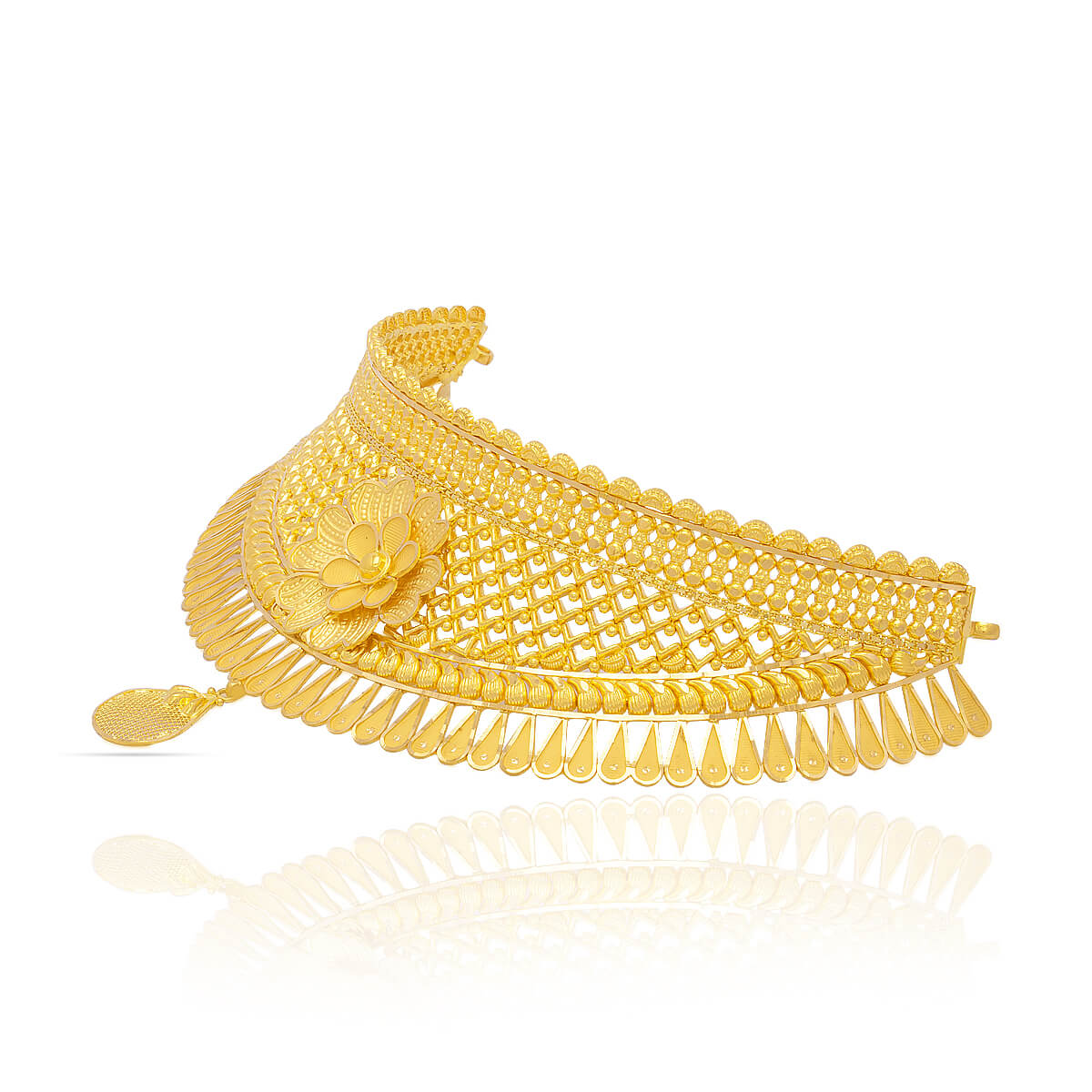 Majestic Blossom Wedding Gold Necklace