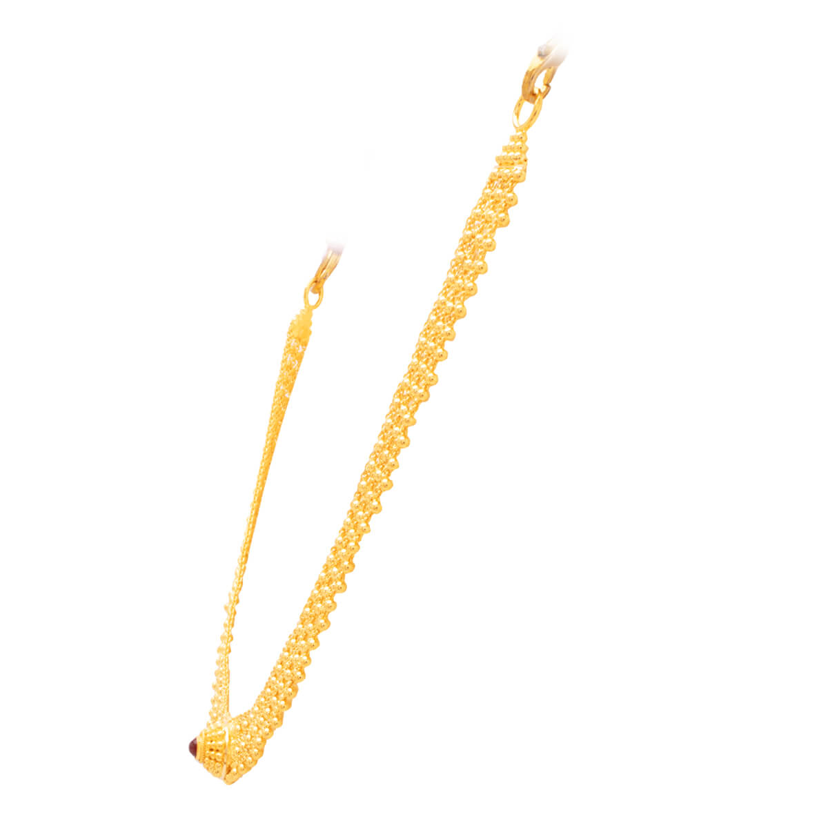 Gold Short Necklace with Simple Charm