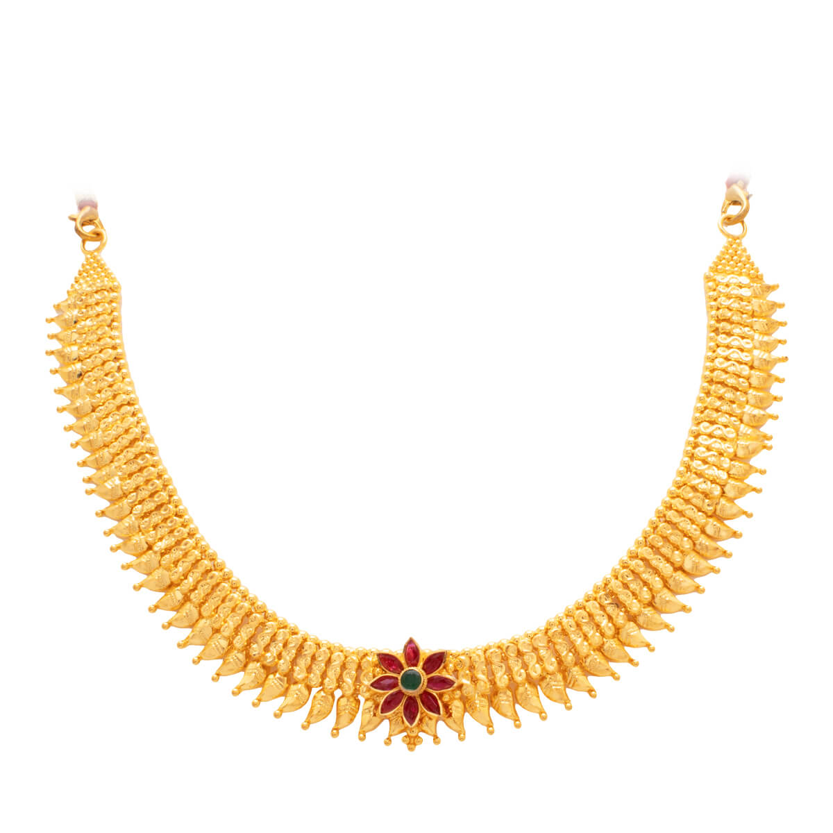 Petite Floral Glow Gold Short Necklace