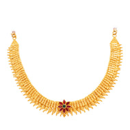 Petite Floral Glow Gold Short Necklace